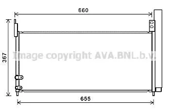 Радіатор кондиціонера Toyota Prius (09-), Auris (06-) AVA AVA COOLING TO5692D
