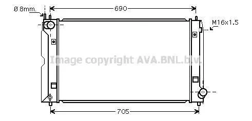 Радіатор, система охолодження двигуна CLEVER FIT AVA COOLING TOA2386 (фото 1)
