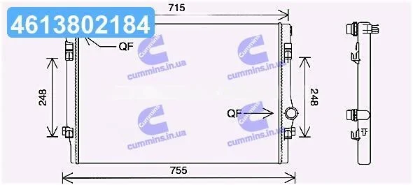 Радіатор Golf VII 1.6 TDi 04/13-(AVA) AVA COOLING VNA2340 (фото 1)