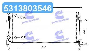 Радіатор Golf VII 2.0 TDi*04/12- (VW2344) (AVA) AVA COOLING VNA2344