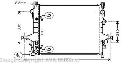 Радиатор, система охлаждения двигателя CLEVER FIT AVA COOLING VO2133