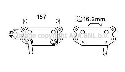 Радіатор масляний Volvo S60 (01-), V70 (98-), XC70 (02-), XC90 (02-) AVA AVA COOLING VO3154 (фото 1)