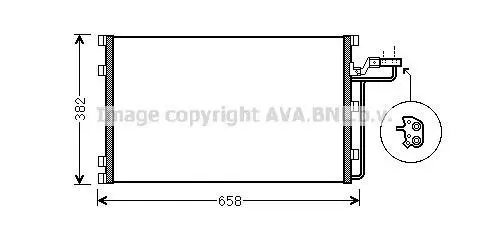 AVA Радіатор кондиціонера VOLVO C30 (2007) C30 2.4 AVA COOLING VOA5150 (фото 1)