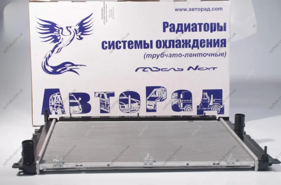 Радіатор охолодження Газель NEXT дв.Evotech 2,7 трубчасто-стрічковий (алюміній) (вир-во) АВТОРАД A21R23.1301010-20 (фото 1)