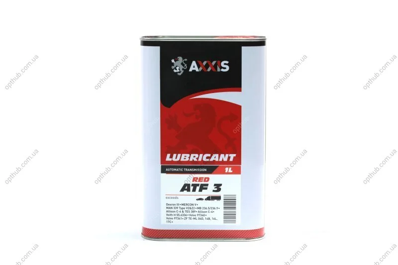 Масло трансмисс.(красное) AXXIS ATF 3 (Канистра 1л) C.I.U Axxis AX-2068 (фото 1)
