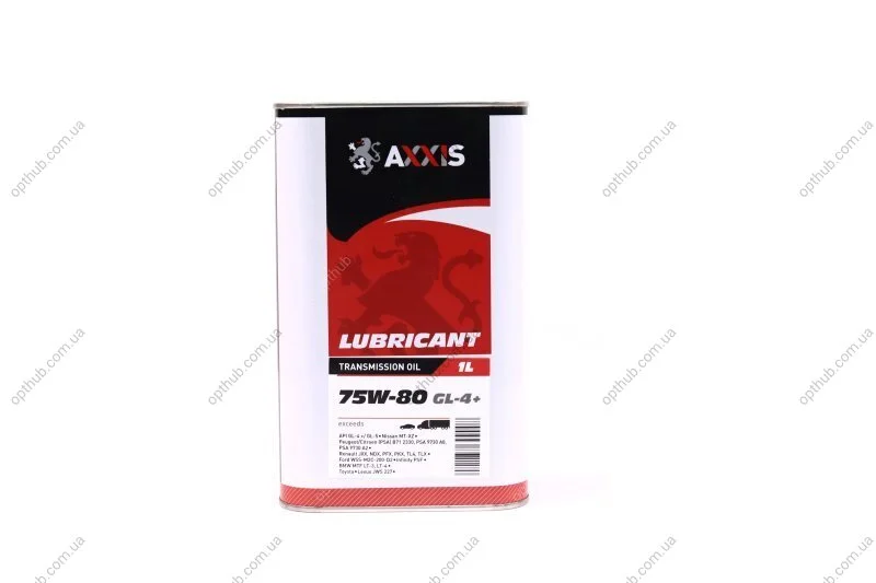 Олива трансміс. AXXIS 75W-80 GL-4 + (Каністра 1л) C.I.U Axxis AX-2162 (фото 1)