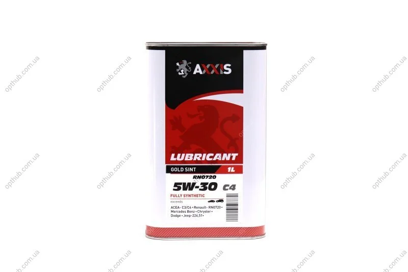 Масло моторн. AXXIS 5W-30 С4 RN0720 (Каністра 1л) C.I.U Axxis AX-2188 (фото 1)