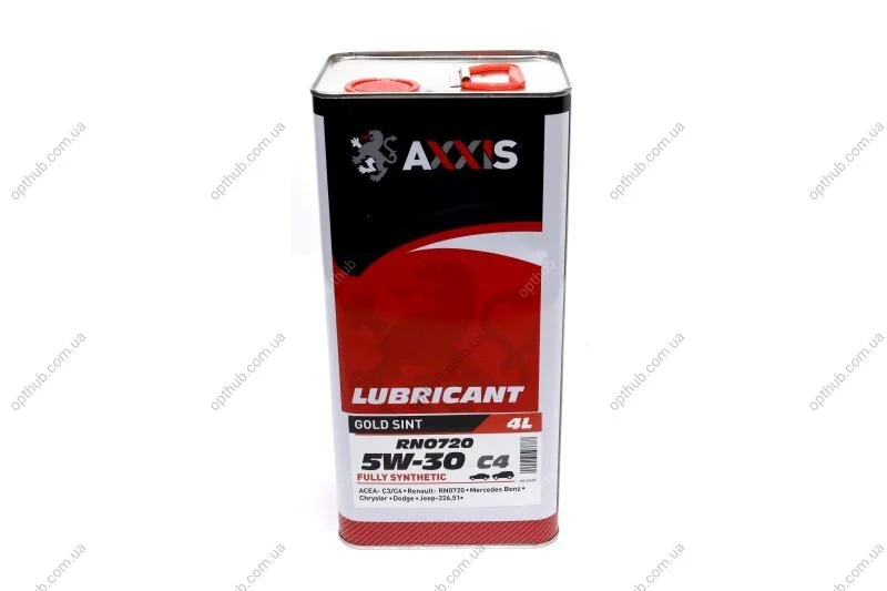 Масло моторн. AXXIS 5W-30 С4 RN0720 (Каністра 4л) C.I.U Axxis AX-2189 (фото 1)