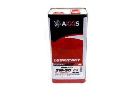 Масло моторн. AXXIS 5W-30 С4 RN0720 (Каністра 4л) C.I.U Axxis AX-2189