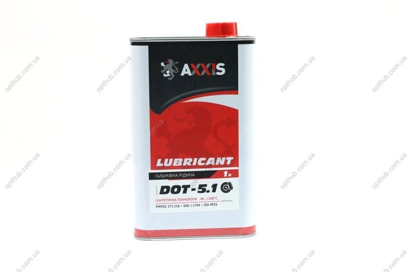 Рідина гальм. AXXIS DOT5.1 (Каністра 1л) C.I.U Axxis AX-PFB501SE-1 (фото 1)