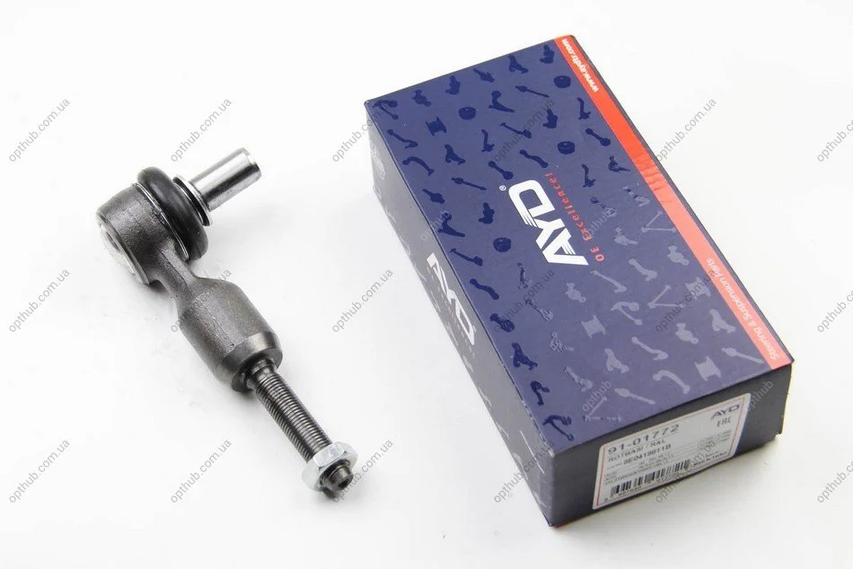 Наконечник рульовий (155mm) AUDI A4 (-08), A6 (-11), SKODA SUPERB (-08), VW PASSAT B5 (-05) (91-01772) AYD 9101772 (фото 1)