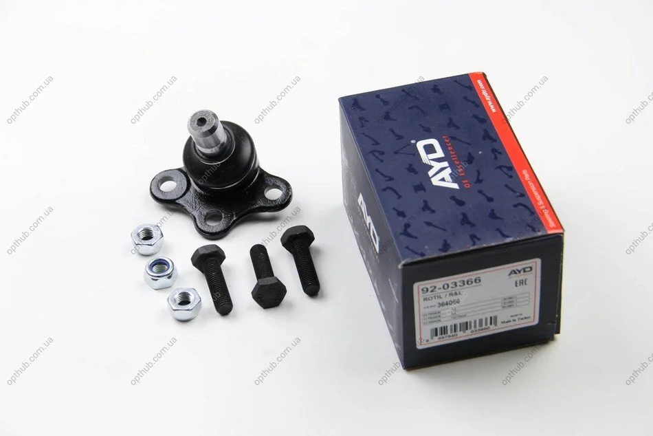 Опора кульова важеля передн CITROEN C3 (02-), C4 CACTUS (14-), PEUGEOT 1007 (KM) (05-), 207 (06-) (92-03366) AYD 9203366 (фото 1)