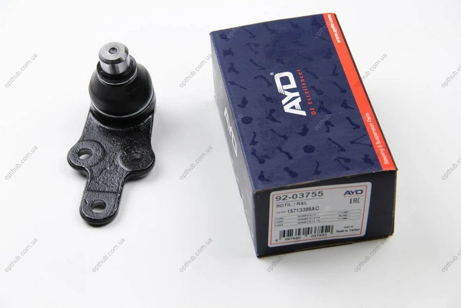 Опора шаровая рычажка передняя FORD MONDEO III (-07), JAGUAR X-TYPE I (-09) (92-03755) AYD 9203755 (фото 1)
