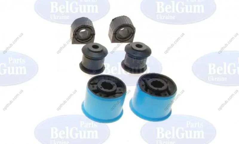 Комплект передньой пидвиски VW Caddy/Golf/Passat/Tiguan/Touran 05- (d=23mm) (4 сайлент.важ/2 втул UA63 BELGUM PARTS BGKIT-8 (фото 1)