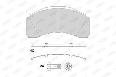 Комплект тормозных колодок, дисковый тормоз BERAL 2913729004145624