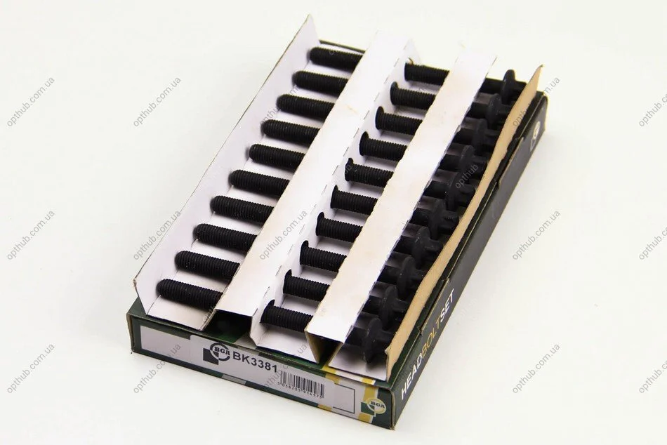 Комплект болтов с головкой системы TORX из черного металла PEUGEOT 1007 2005-2009, 206 2003-2006, 207 200 BGA BK3381 (фото 1)