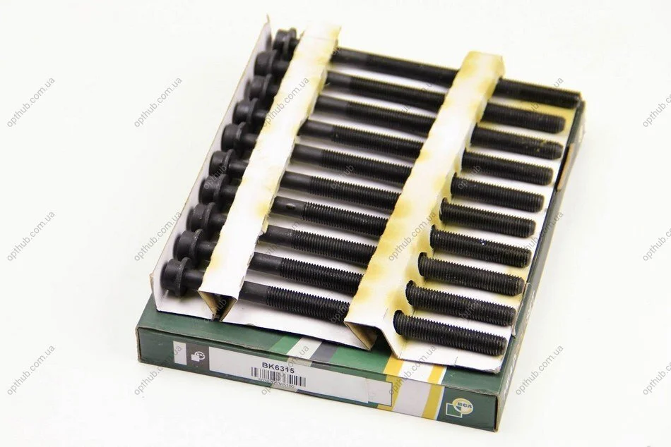Комплект болтів з головкою системи TORX з чорного металу BGA BK6315 (фото 1)