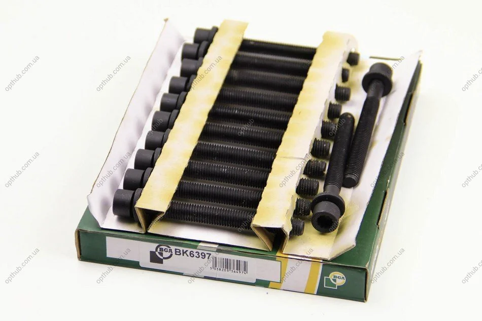 Комплект болтов с головкой системы TORX из черного металла VAG 2.4D/2.5D/TD ACU/ACV/AVR/AVT (5CYL) BGA BK6397 (фото 1)