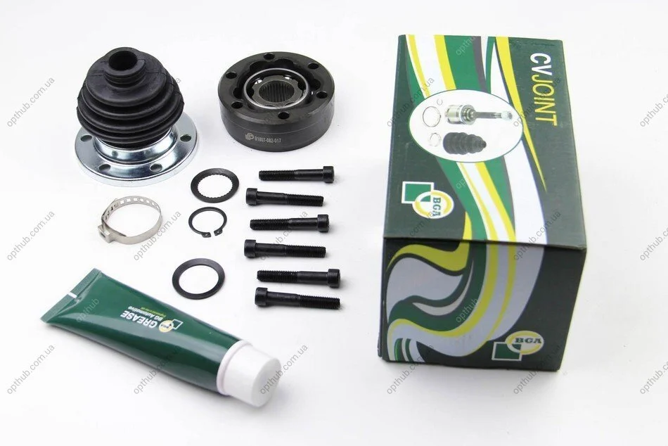 ШРУС со смазкой в комплекте VOLKSWAGEN BORA 1999-2005, CADDY 1998-2004, FOX 2010-2012, GOLF 2010-2012, BGA CV0108B (фото 1)