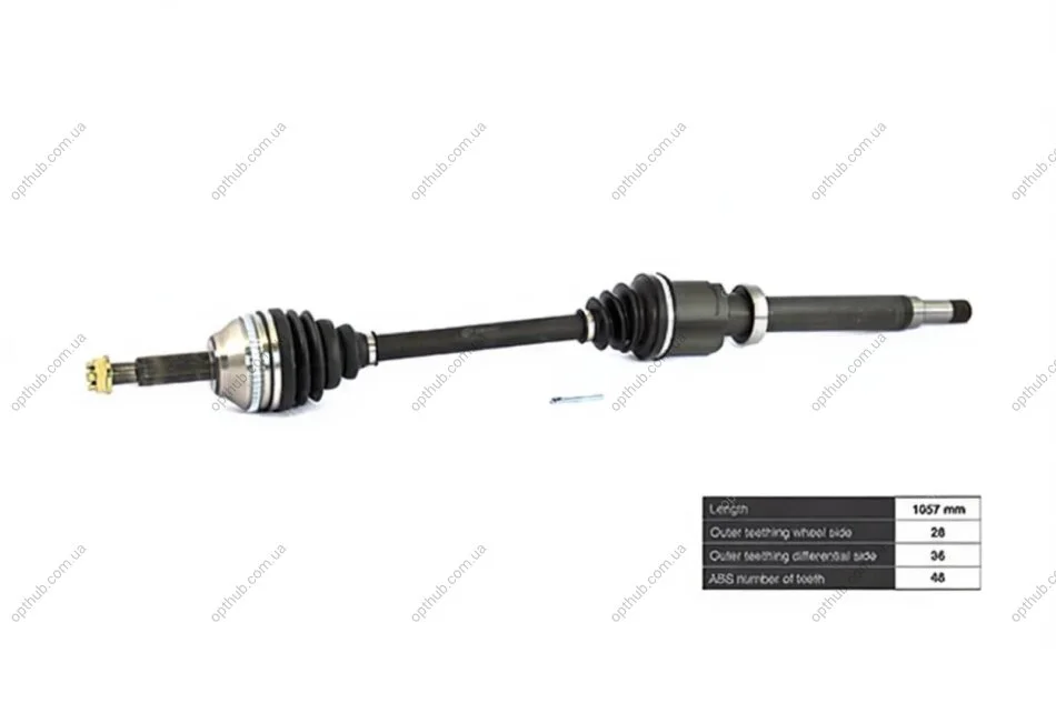 Полуось FORD TRANSIT 2008-2012, TRANSIT TOURNEO 2008-2012 BGA DS2351RA (фото 1)