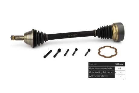 Піввісь VOLKSWAGEN BEETLE 2003-2011, BORA 2001-2005, GOLF 2001-2006, PASSAT 1997-1999 BGA DS9618L