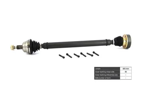 Піввісь VOLKSWAGEN BEETLE 2003-2011, BORA 2001-2005, GOLF 2001-2006, PASSAT 1997-1999 BGA DS9618R