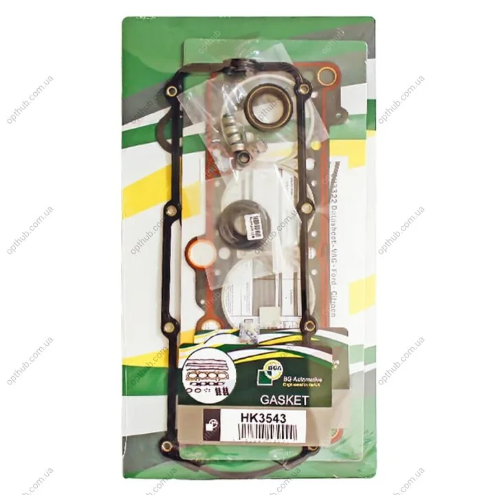 Комплект прокладок з різних матеріалів HEAD SET VOLKSWAGEN GOLF 1998-2000, PASSAT 1994-1996, VENTO 1993 BGA HK3543 (фото 1)