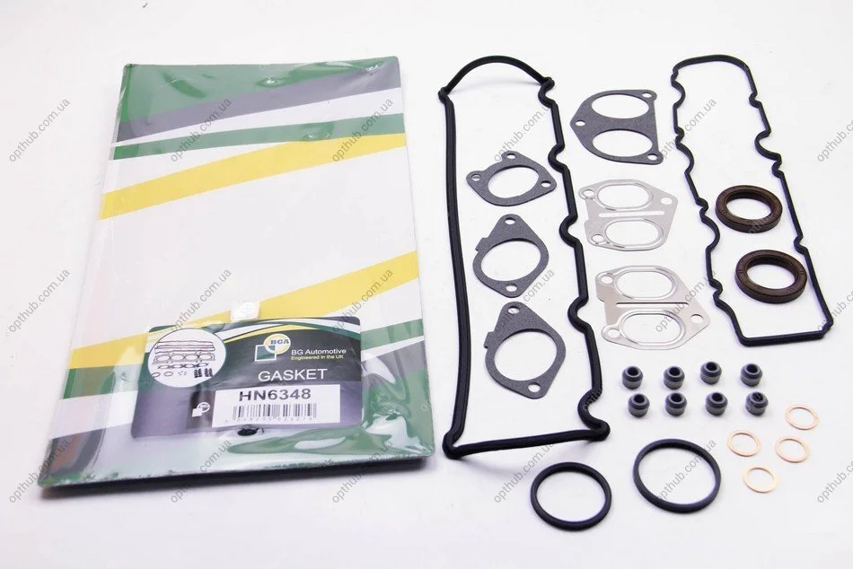 Комплект прокладок з різних матеріалів HEAD БЕЗ ПР. Г/Б PSA 1.9D DW8,TOYOTA 1WZ BGA HN6348 (фото 1)