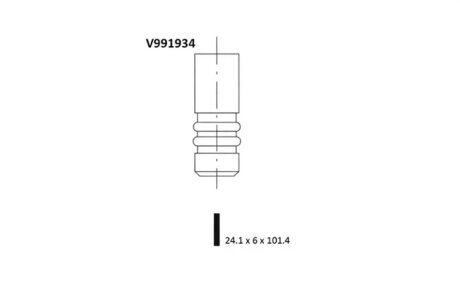 Клапан двигуна EX FORD FXDA/FXDB/FXDC/FXDD/HWDA/HWDB 24.1X6X101.4 -ua BGA V991934