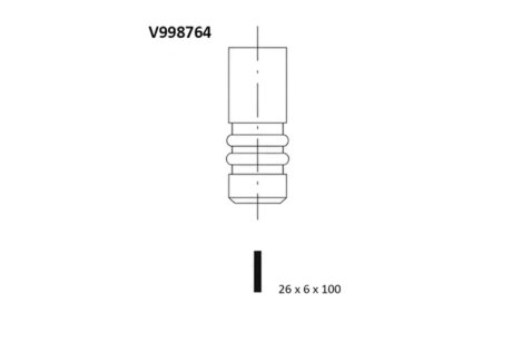Клапан двигуна IN/EX BMW M57, IN N57 26X6X100 BGA V998764