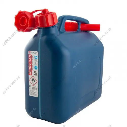 Каністра пластикова HDPE для палива 5л з лійкою Bi-Plast BP-305 (фото 1)