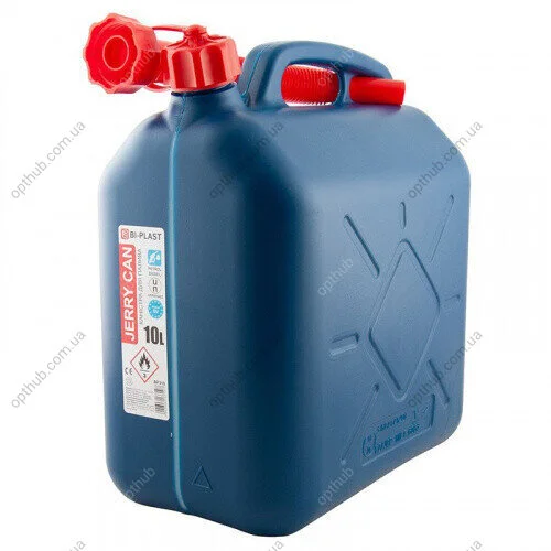 Канистра пластиковая для топлива 10л с лейкой Bi-Plast BP-310 (фото 1)