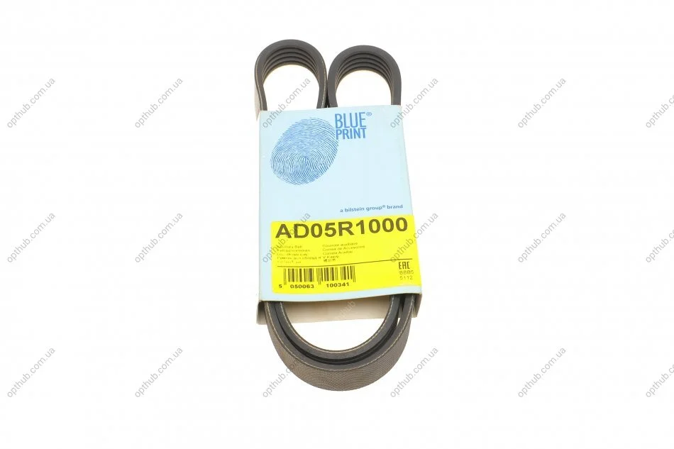 Ремінь генератора поліклиновий BLUE PRINT AD05R1000 (фото 1)
