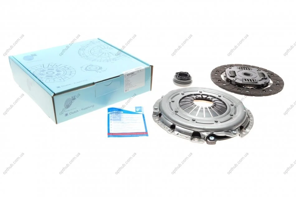 Комплект зчеплення Chrysler Voyager 2.5D 00-08 (d=241mm) (+вижимний) (opt-om) BLUE PRINT ADA103001 (фото 1)