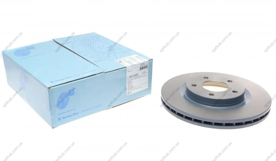 Диск гальмівний передній Mitsubishi (вир-во Blue Print) BLUE PRINT ADA104309 (фото 1)