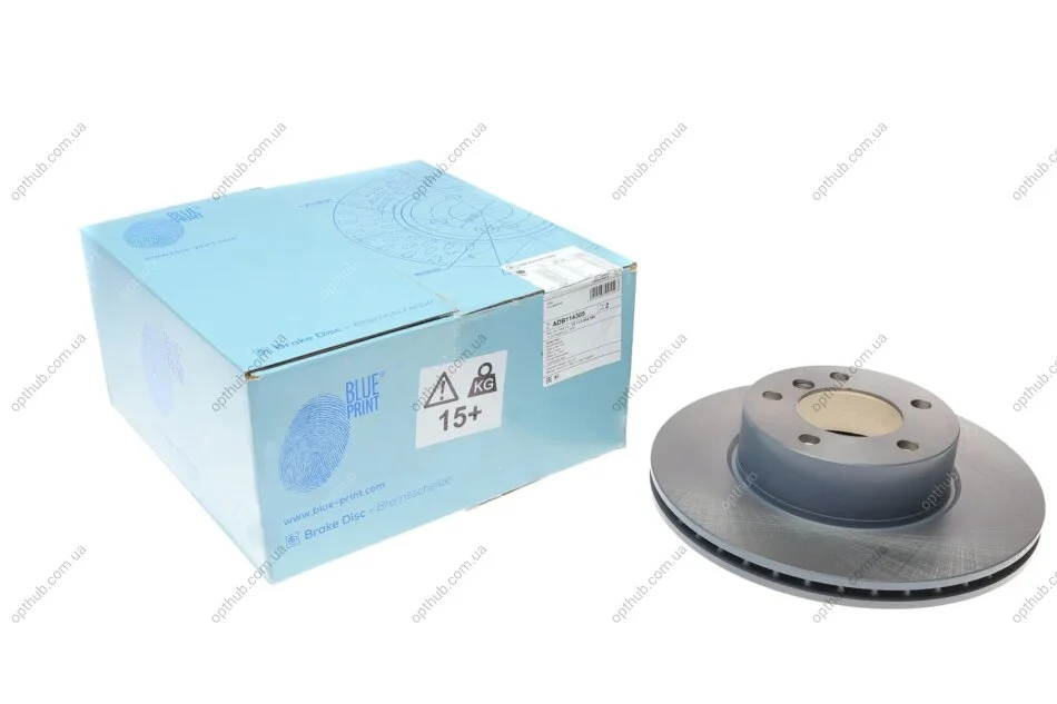 Диск гальмівний (передній) BMW 3 (E90-93) 04-13/1 (E81-E87) 04-14 (300x24) (з покриттям) (в (opt-om) BLUE PRINT ADB114305 (фото 1)