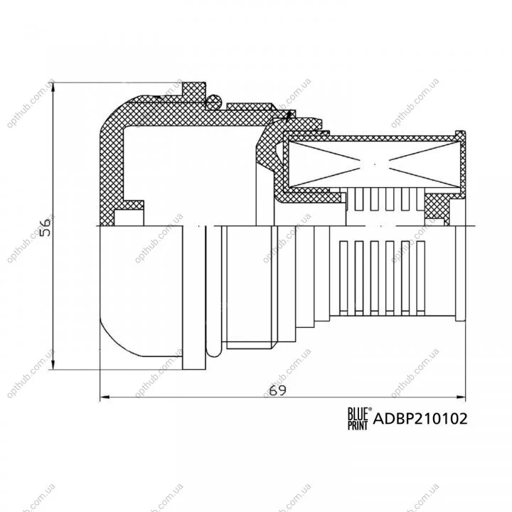 Фільтр АКПП VW-AUDI 02D 525 558 A BLUE PRINT ADBP210102 (фото 1)