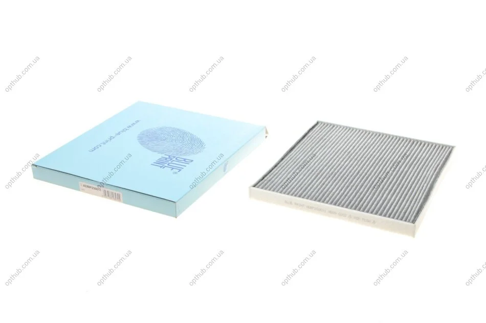 Змінний елемент фільтра салону, вугільний (Blue Print) NISSAN / 27277-2FT1A -ua BLUE PRINT ADBP250011 (фото 1)