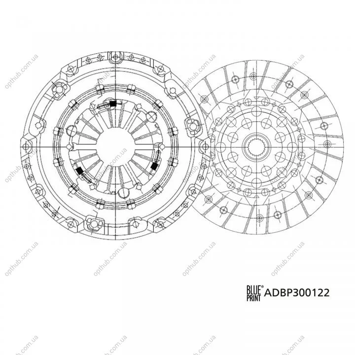 Комплект зчеплення BLUE PRINT ADBP300122 (фото 1)