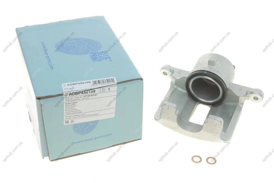 Суппорт гальмівний (передній) (R) Toyota Corolla IX 00-08 (d=57mm) (opt-om) BLUE PRINT ADBP450109 (фото 1)