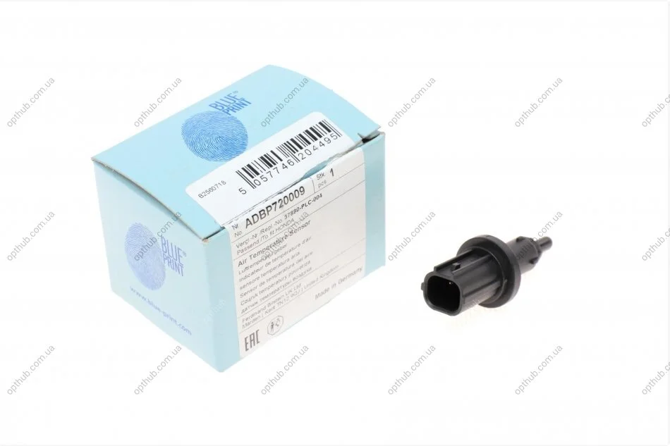 Датчик температури впуску повітря Honda Accord/Civic/CR-V/Jazz 1.2-2.4 16V 01-12 (opt-om) BLUE PRINT ADBP720009 (фото 1)