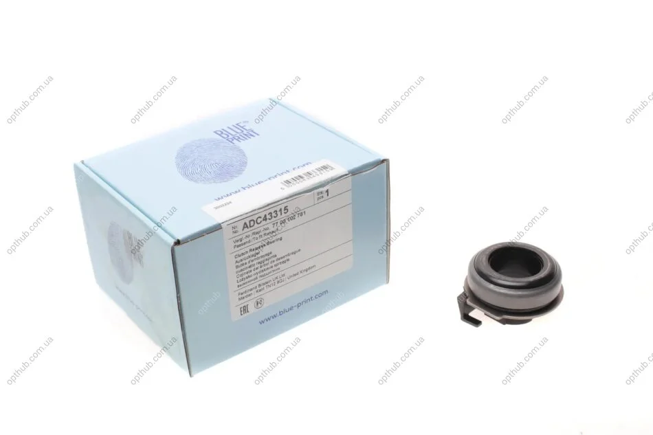 Підшипник вижимний Renault Kangoo 1.5/1.9dCi 01- UA63 BLUE PRINT ADC43315 (фото 1)