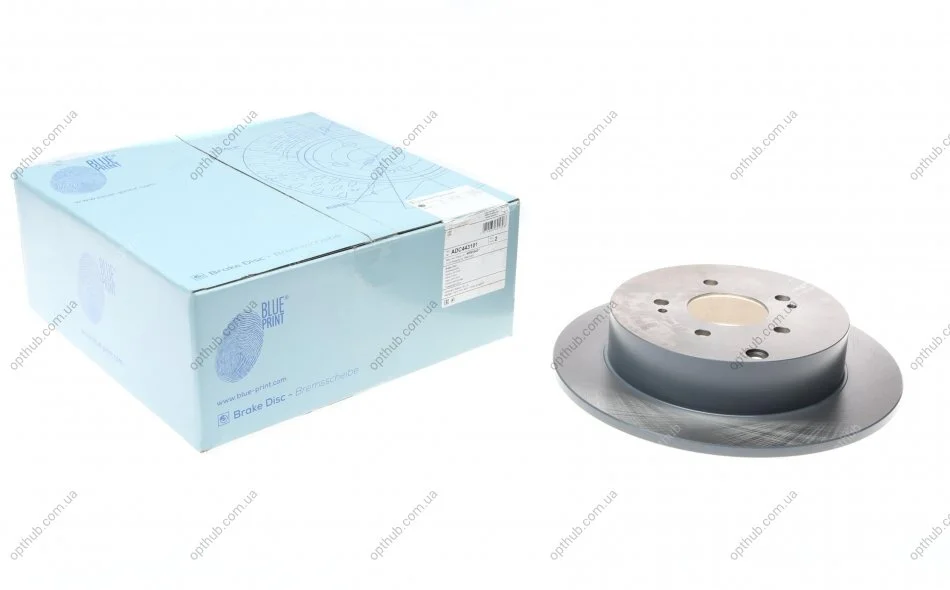 Диск гальмівний (задній) Mitsubishi Grandis 2.0-2.4 03-11 (302x10) UA63 BLUE PRINT ADC443101 (фото 1)