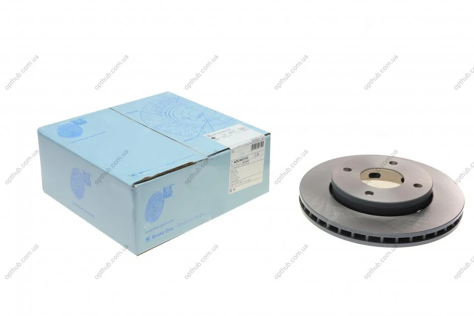 Диск гальмівний передній Mitsubishi, Smart (вир-во Blue Print) BLUE PRINT ADC443102 (фото 1)