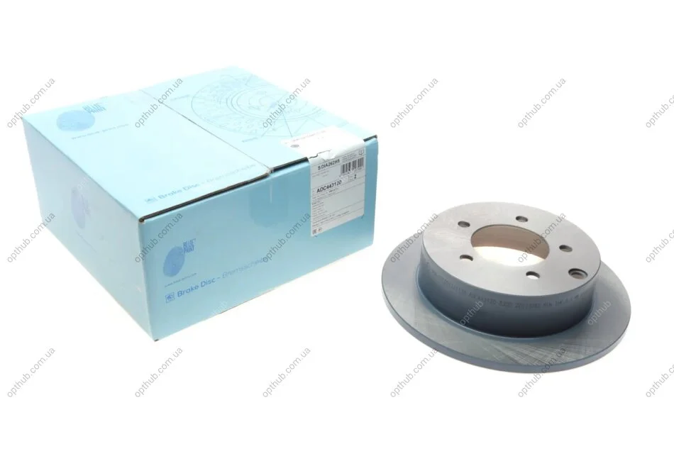 Диск гальмівний задній Mitsubishi (вир-во Blue Print) BLUE PRINT ADC443120 (фото 1)