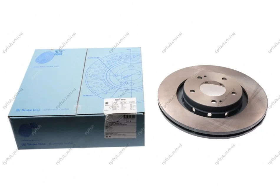 Диск гальмівний передній Mitsubishi (вир-во Blue Print) BLUE PRINT ADC44392 (фото 1)