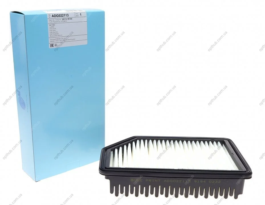 Фільтр повітряний Hyundai, KIA (вир-во Blue Print) BLUE PRINT ADG022113 (фото 1)