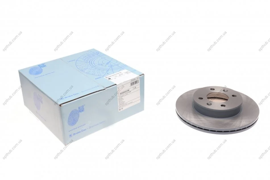 Диск гальмівний передній Hyundai (вир-во Blue Print) BLUE PRINT ADG043100 (фото 1)