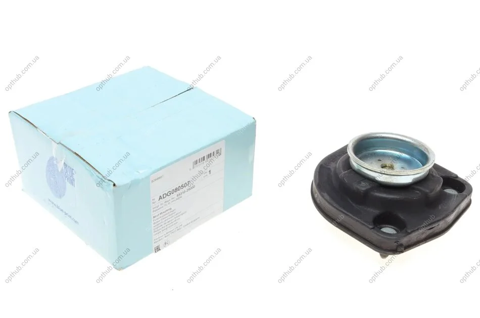Подушка амортизатора (заднього) Hyundai Coupe 96-09/Elantra 00-06 (L) UA63 BLUE PRINT ADG080507 (фото 1)