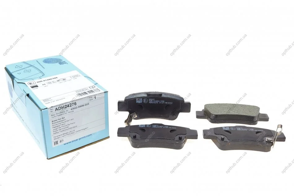 Колодки гальмівні (задні) Honda CR-V 06- UA63 BLUE PRINT ADH24276 (фото 1)